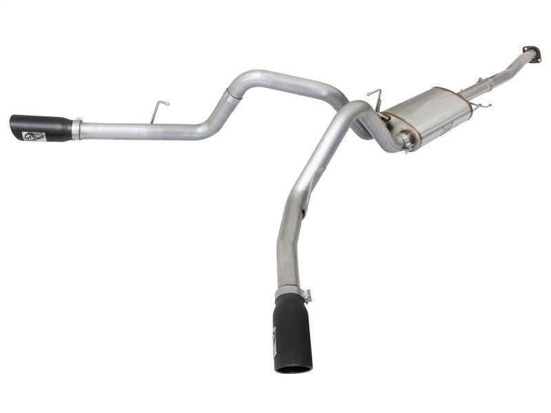 aFe MACHForce XP Exhaust 3in SS Dual Side Exit CB w/ Black Tips 15 Ford F150 Ecoboost V6 - 2.7L/3.5L - My Store