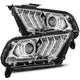 AlphaRex 10 - 12 Ford Mustang LUXX LED Proj Headlights Plank Style Chrome w/Activ Light/Seq Signal - My Store