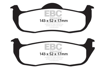 compare product EBC 05-06 Infiniti QX56 5.6 (Bosch) Extra Duty Rear Brake Pads
