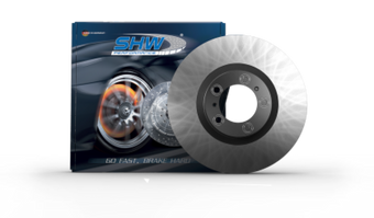 compare product SHW 19-22 Porsche Macan 2.0L V6 Front Right Smooth Monobloc Brake Rotor (95B615302AB)
