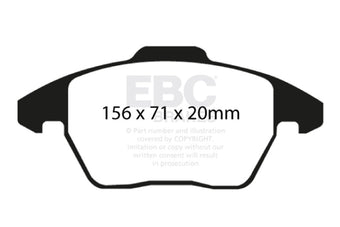 compare product EBC 06-13 Audi A3 2.0 Turbo (Girling rear caliper) Yellowstuff Front Brake Pads