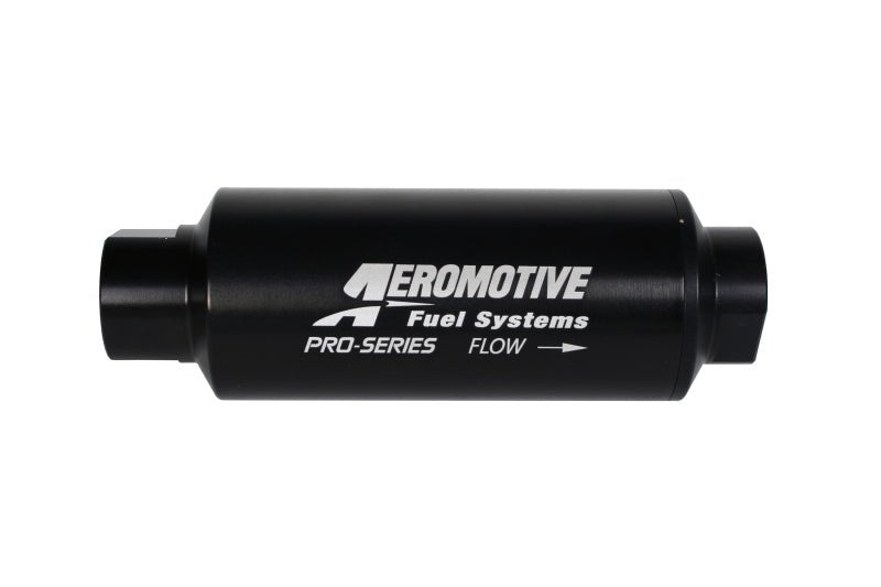 Aeromotive Pro - Series In - Line Filter - AN - 12 - 40 Micron SS Element - Nickel Chrome Finish - My Store
