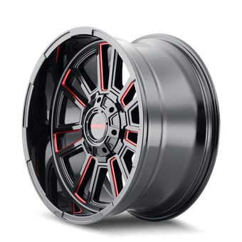 compare product Mayhem 8115 Apollo 20x9 / 8x165.1 BP / 18mm Offset / 125.2mm Hub Black w/ Prism Red Wheel