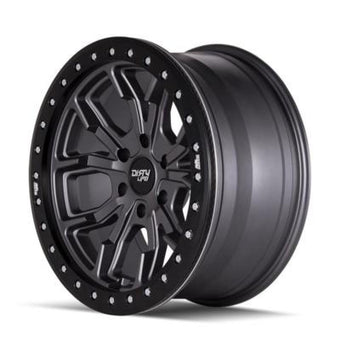 compare product Dirty Life 9303 DT-1 17x9/5x127 BP/-12mm Offset/78.1mm Hub Matte Gunmetal Wheel - Simulated Rashring