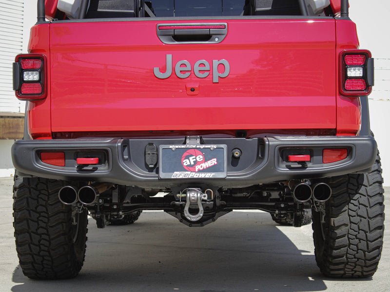 aFe Vulcan Series 3in - 2 - 1/2in 304 SS Cat - Back 2020 Jeep Gladiator (JT) V6 - 3.6L w/ Black Tips - My Store