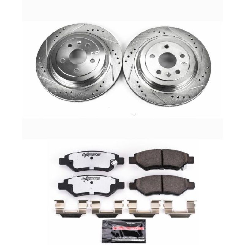 Power Stop 08 - 14 Cadillac CTS Rear Z26 Street Warrior Brake Kit - My Store