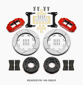 compare product Wilwood Narrow Superlite 6R Front Kit 12.19in Drilled Red 63-87 C10 w/ Wilwood Pro Spindles