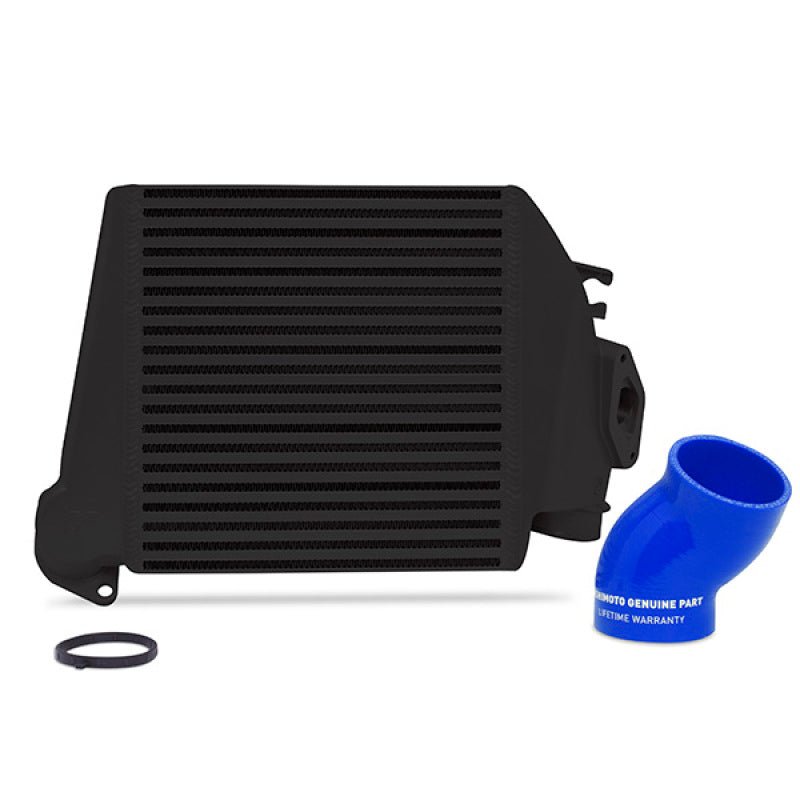 Mishimoto 08 - 14 Subaru WRX Top - Mount Intercooler Kit - Powder Coated Black & Blue Hoses - My Store