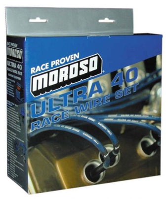 compare product Moroso Ford 429-460 Ignition Wire Set - Ultra 40 - Unsleeved - HEI - Red