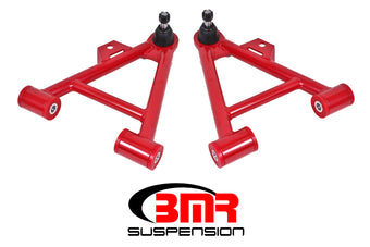 compare product BMR 79-93 Fox Mustang Lower Non-Adj. A-Arms (Coilover Only) w/ STD. Ball Joint (Poly) - Red