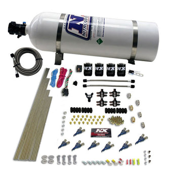 compare product Nitrous Express 8 Cyl Piranha Direct Port 4 Solenoids Nitrous Kit (200-500HP) w/15lb Bottle