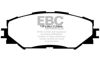 compare product EBC 10-12 Lexus HS250h 2.4 Hybrid Ultimax2 Front Brake Pads