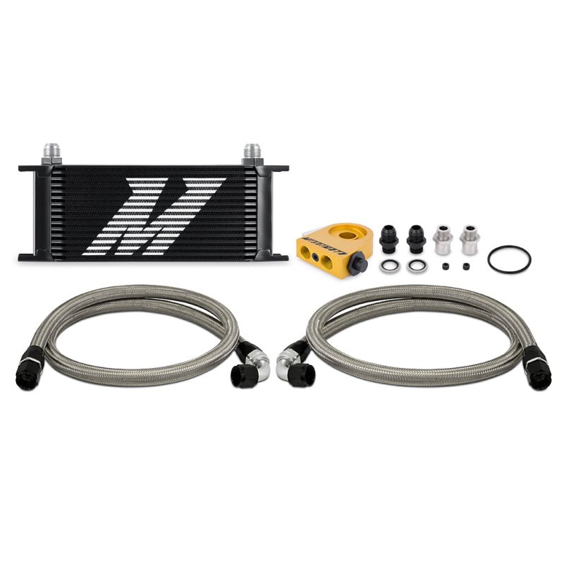 Mishimoto Universal Thermostatic Oil Cooler Kit 16 - Row Black - My Store