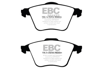compare product EBC 07-13 Mazda 3 2.3 Turbo Redstuff Front Brake Pads