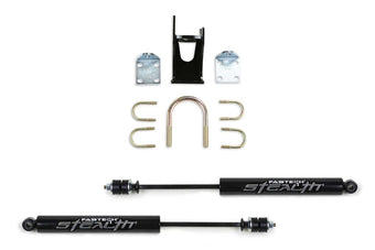 compare product Fabtech 05-21 Ford F250/350 4WD Dual Stealth Steering Stabilizer Kit - Opposing Style