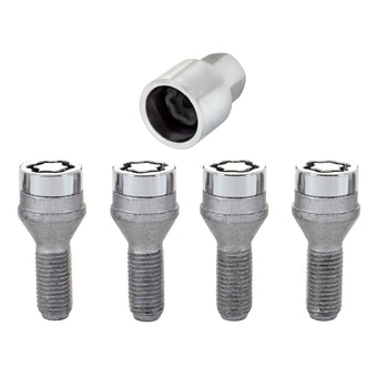 compare product McGard Wheel Lock Bolt Set - 4pk. (Cone Seat) M12X1.5 / 17mm Hex / 25.5mm Shank Length - Chrome