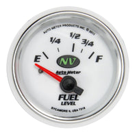 Autometer NV Gauge Fuel Level 2 1/16in 16e To 158f Elec NV - My Store