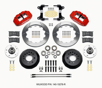 compare product Wilwood Narrow Superlite 6R Front Hub Kit 12.88in Red 82-92 Camaro//Firebird