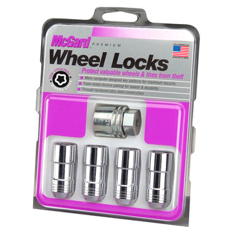 compare product McGard Wheel Lock Nut Set - 4pk. (Cone Seat) M12X1.75 / 13/16 Hex / 1.815in. Length - Chrome