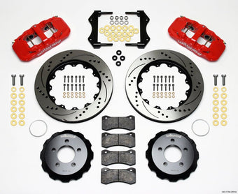 compare product Wilwood AERO6 Front Hat Kit 14.25 Drilled Red 2006-10 Magnum/Challenger/Charger/300C