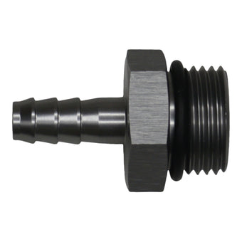 compare product DeatschWerks 10AN ORB Male to 5/16in Male Triple Barb Fitting (Incl O-Ring) - Anodized DW Titanium