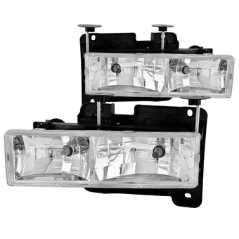 compare product ANZO 1988-1998 Chevrolet C1500 Crystal Headlights Chrome