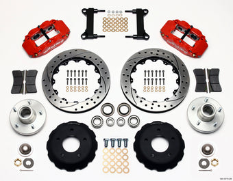 compare product Wilwood Narrow Superlite 6R Front Hub Kit 13.06in Drill Red Chevy C-10 60-87 CPP Drop Spindle