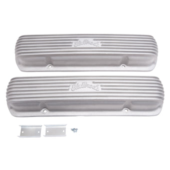 compare product Edelbrock Valve Cover Classic Series Pontiac 1962-1979 301-455 CI V8 Satin