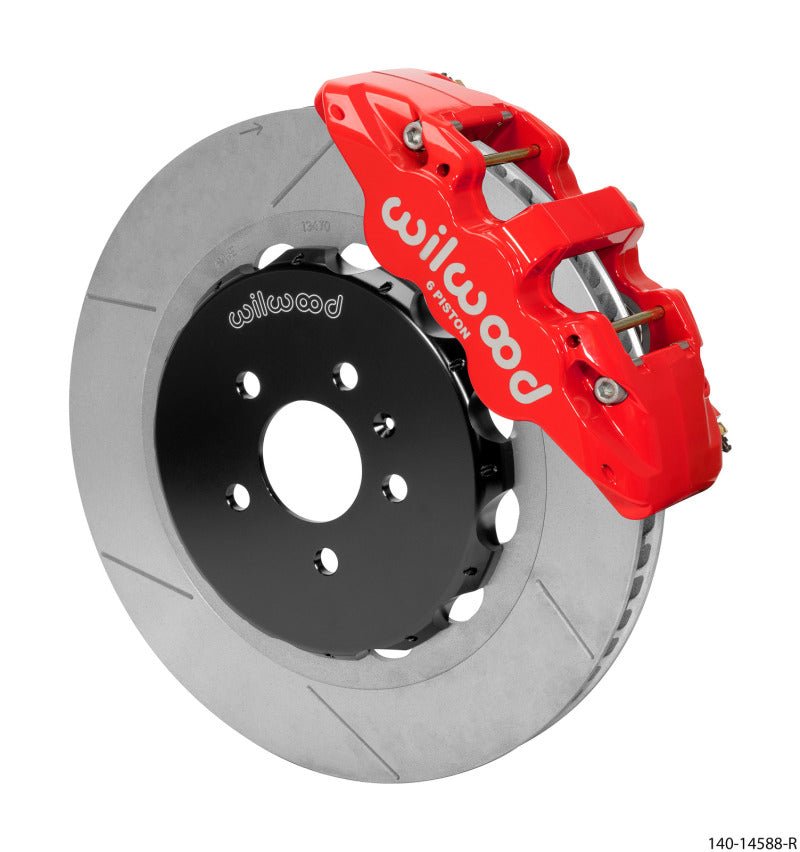 Wilwood AERO6 Front Kit 15.00in BBK - 08 - 12 Audi A4/A5/S5 - Slotted Rotor - Red - My Store