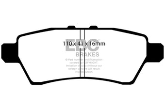 compare product EBC 05-12 Nissan Pathfinder 4.0 Ultimax2 Rear Brake Pads