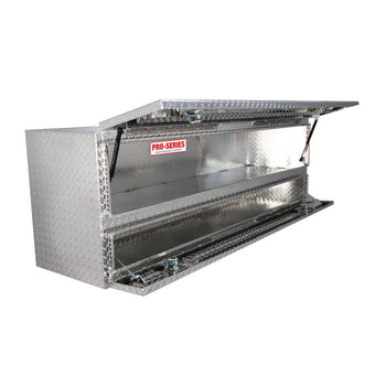 compare product Westin/Brute High Cap 72in Stake Bed Contractor TopSider w/ Bottom Drawers - Aluminum