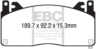 compare product EBC 15-17 Ford Mustang Shelby GT350/GT350R Yellowstuff Front Brake Pads
