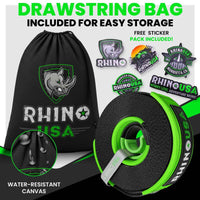 Rhino USA Recovery Tow Strap 3Inx20Ft (Black) - My Store