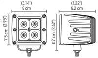 Hella HVF Cube 4 LED Off Road Kit - 3.1in 2X12W - My Store
