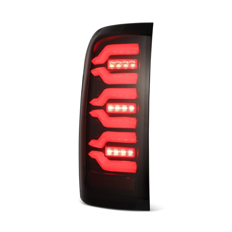 AlphaRex 14 - 18 Chevrolet Silverado Luxx - Series LED Tail Lights Black w/Activ Light/Seq Signal - My Store
