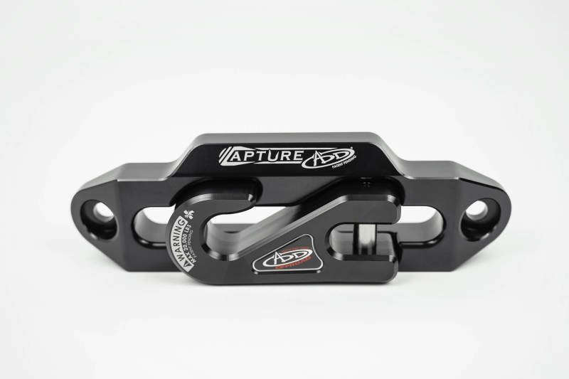 Addictive Desert Designs 1 - 5/16in Winch Fairlead Plate w/ Recessed Round End Hook - Black - My Store