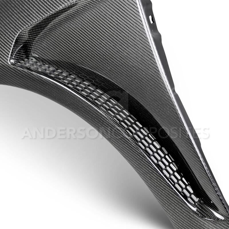 Anderson Composites 2016+ Focus Type - GR Vented Carbon Fiber Fenders .04in Wider (Pair) - My Store