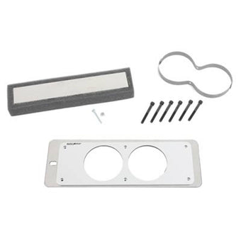 compare product Autometer Mounting Solutions Gauge Mount Gauge Cage Dual 2-5/8in Silver 87-93 Ford Mustang