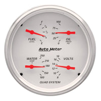 AutoMeter Gauge Kit 2 Pc. Quad & Speedometer 5in. Arctic White - My Store