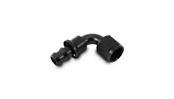 compare product Vibrant -4AN Push-On 90 Deg Hose End Fitting - Aluminum