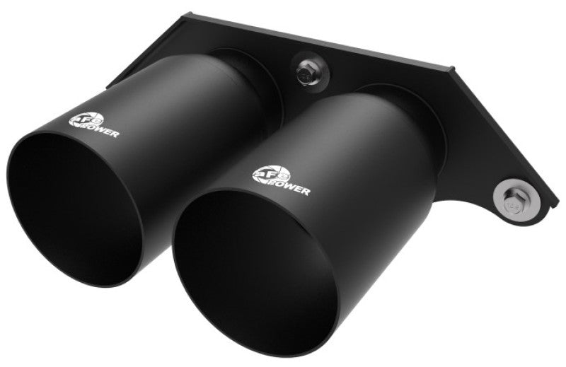 aFe Power Mach Force Xp 4in 304 SS Bolt - On Exhaust Tips Satin Black 14 - 19 Porsche 911 GT3 3.8L/4.0L - My Store