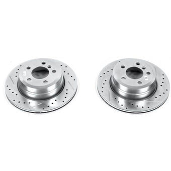 compare product Power Stop 07-18 BMW X5 Rear Evolution Drilled & Slotted Rotors - Pair