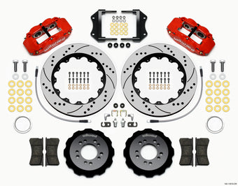 compare product Wilwood Narrow Superlite 6R Front Hat Kit 14.00in Drill Red 2013-Up Ford Focus ST w/ Lines