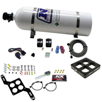 compare product Nitrous Express Dominator Single Entry Billet Crossbar Stage 6 Nitrous Kit (50-300HP) w/15lb Bottle