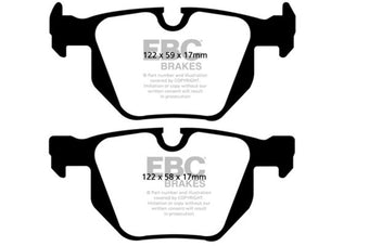 compare product EBC 04-10 BMW 525i E60 Bluestuff Rear Brake Pads