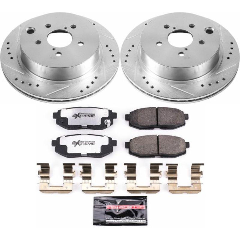 Power Stop 14 - 18 Subaru Forester Rear Z26 Street Warrior Brake Kit - My Store