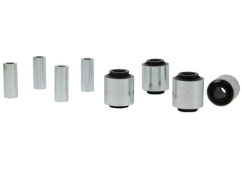 compare product Whiteline Plus 5/95-03 Infiniti QX4 / 8/86-8/95 Pathfinder Rear Trailing Arm - Upper & Lwr Bushing