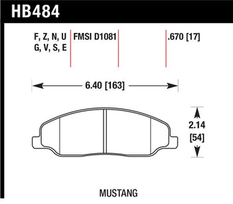 compare product Hawk 05-10 Ford Mustang GT & V6 / 07-08 Shelby GT Performance Ceramic Street Front Brake Pads