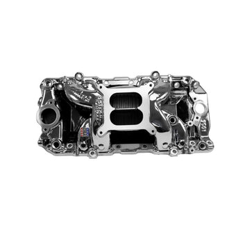compare product Edelbrock RPM Air-Gap Intake Manifold for Big-Block Chevy Oval Port - Chrome Plasma Finish
