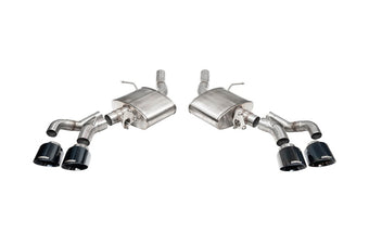 compare product Corsa 22-25 Caddy CT5-V Blackwing 3in Axle-Back - Act. Exh. - Dual Rear Exit - Twin 4.5in Tips - Blk